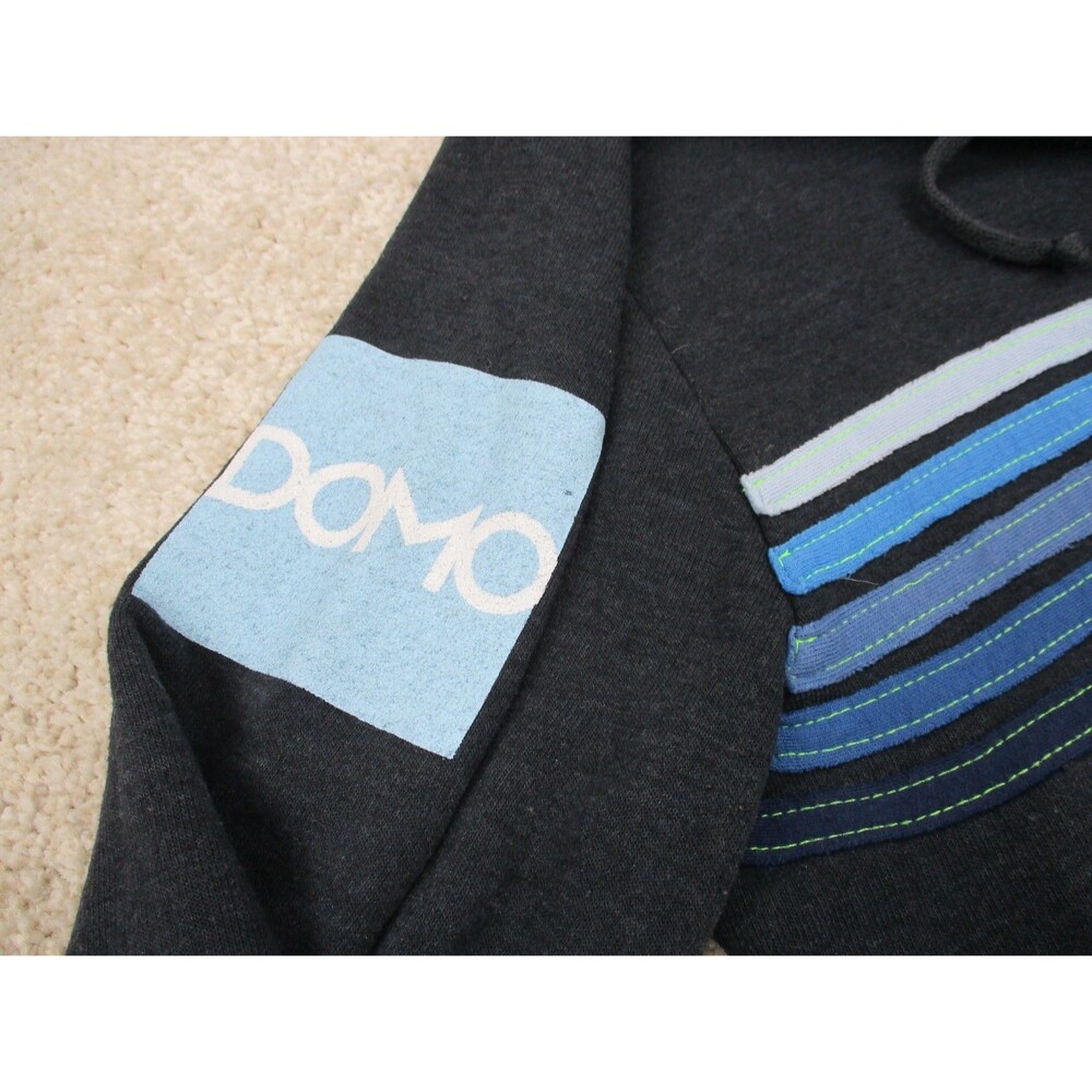 Aviator Nation 5 Stripe Hoodie Mens Large L Full Zip Fleece Blue Rainbow USA - Picture 6 of 16